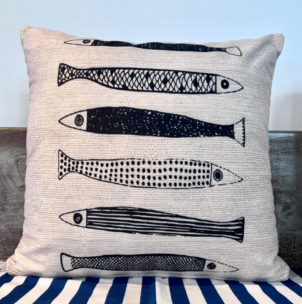 Schwarze Fische Kissen