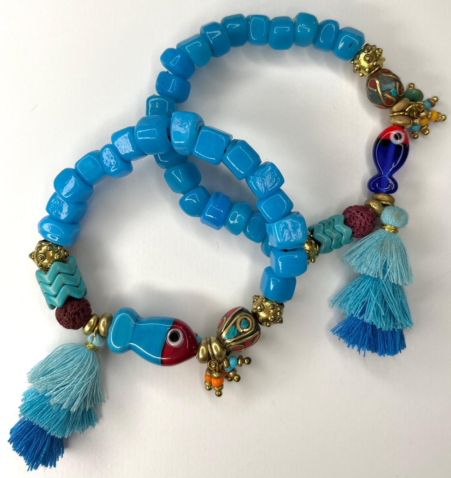 Handgefertigtes Armband aus Glasperlen