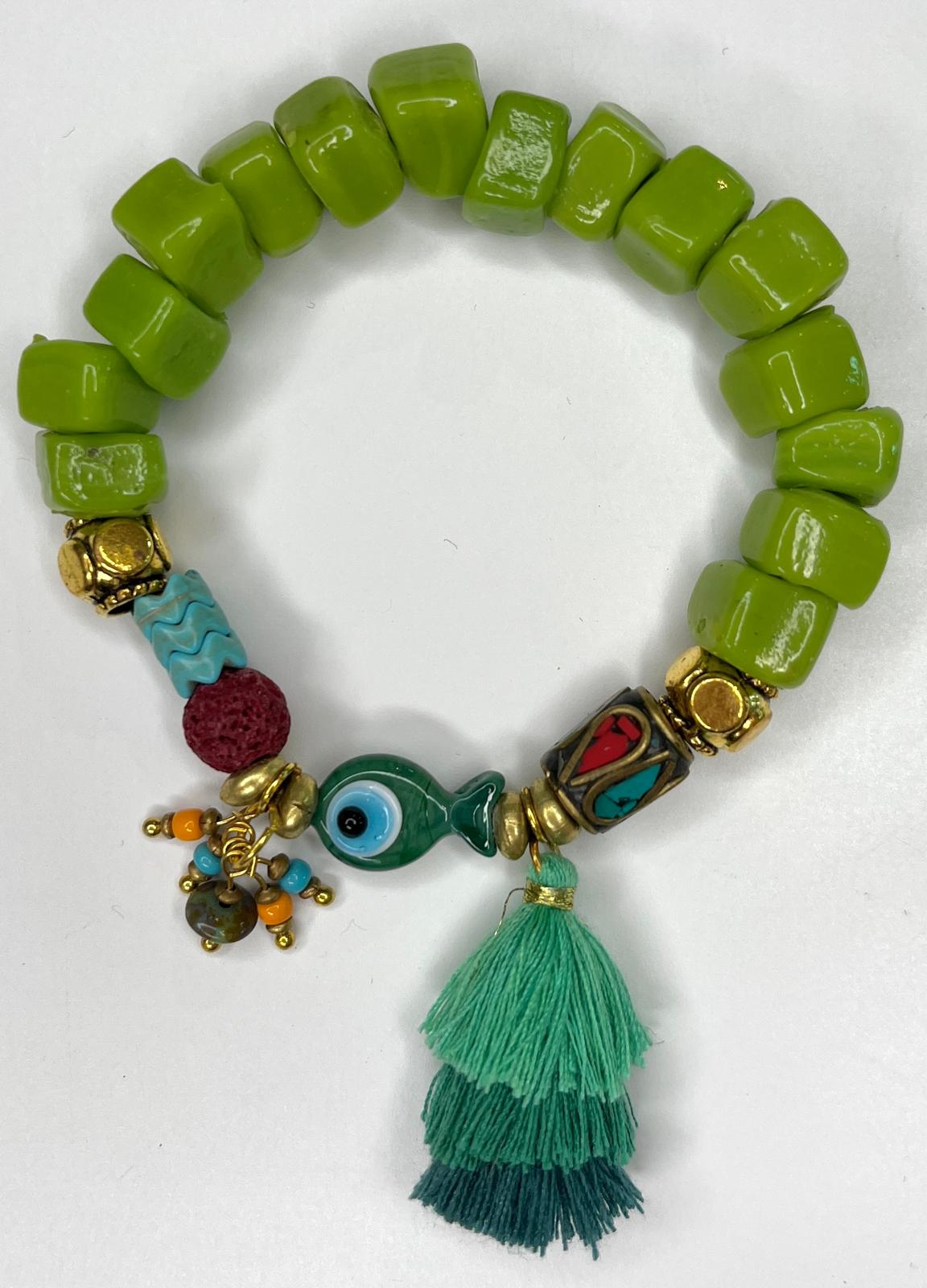 Handgefertigtes Armband aus Glasperlen
