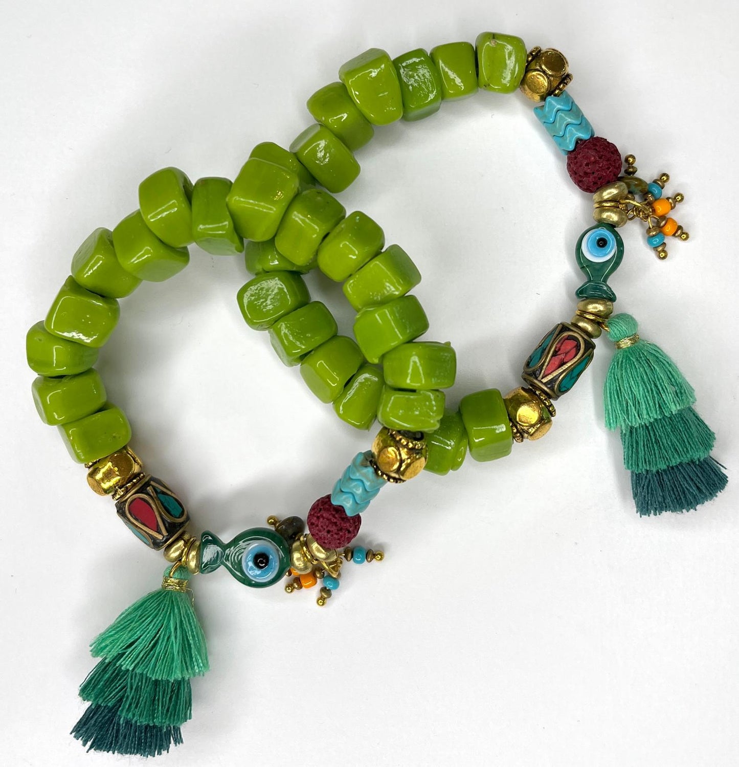 Handgefertigtes Armband aus Glasperlen