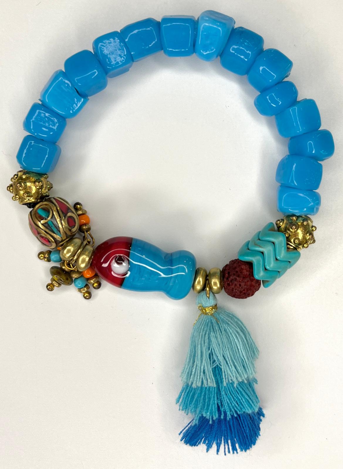 Handgefertigtes Armband aus Glasperlen