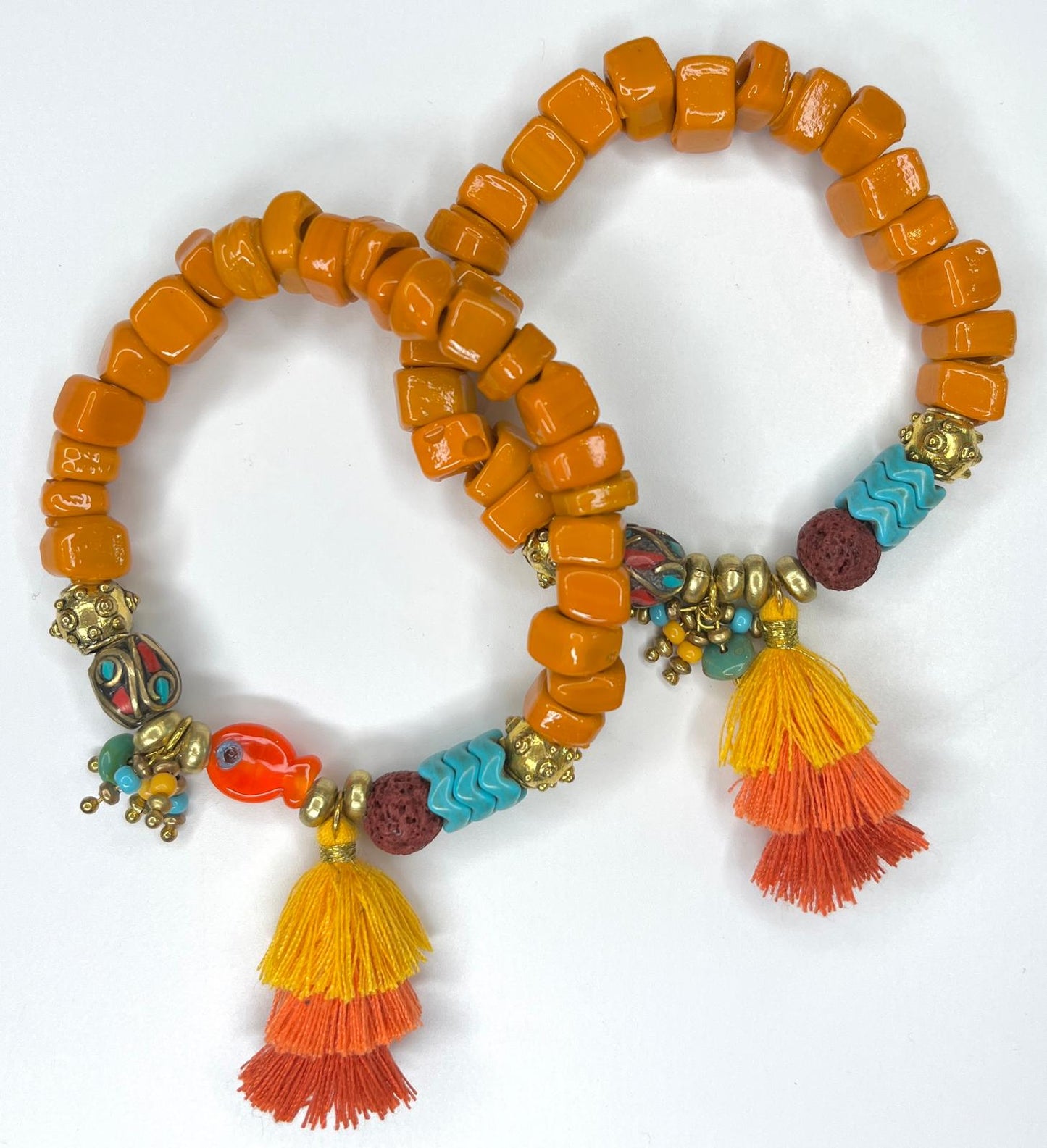 Handgefertigtes Armband aus Glasperlen