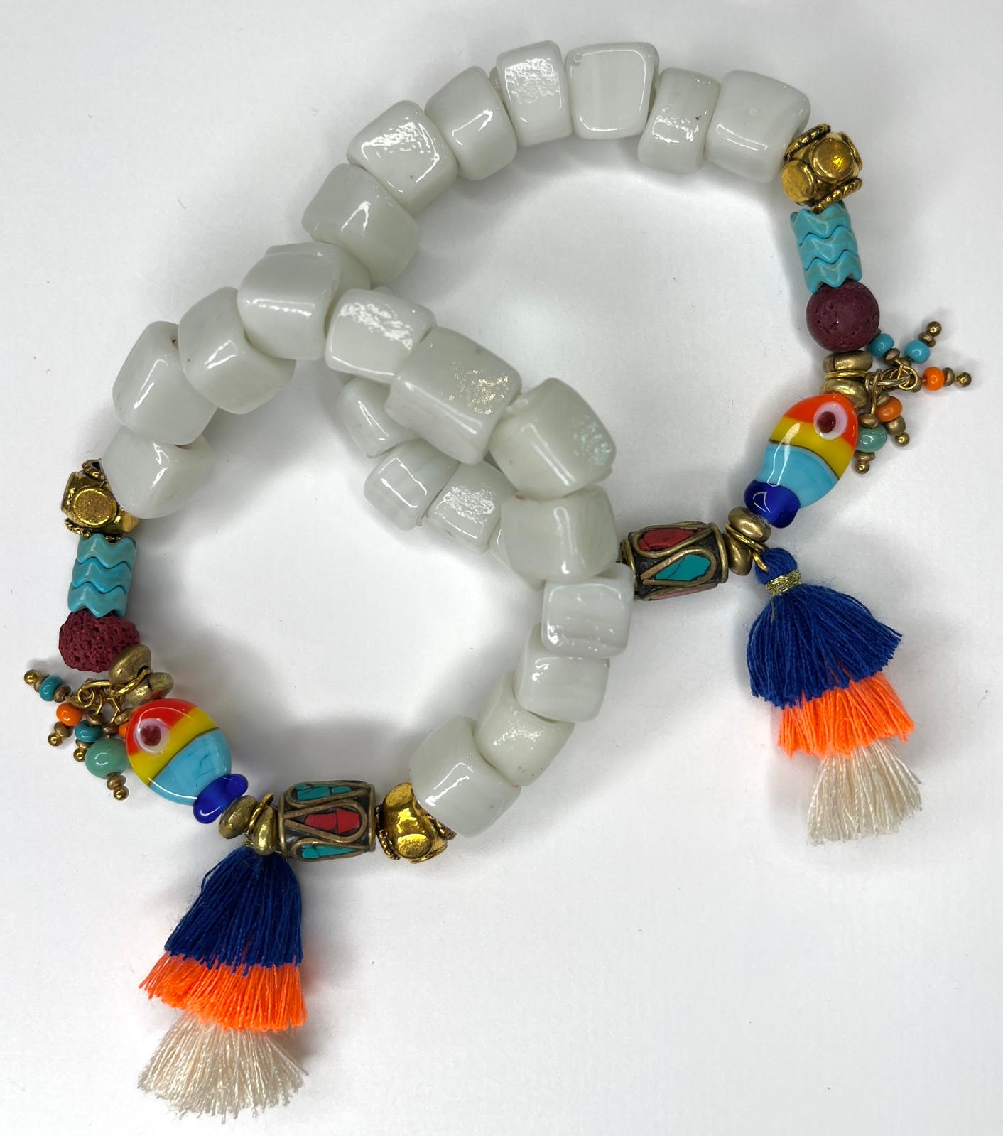 Handgefertigtes Armband aus Glasperlen
