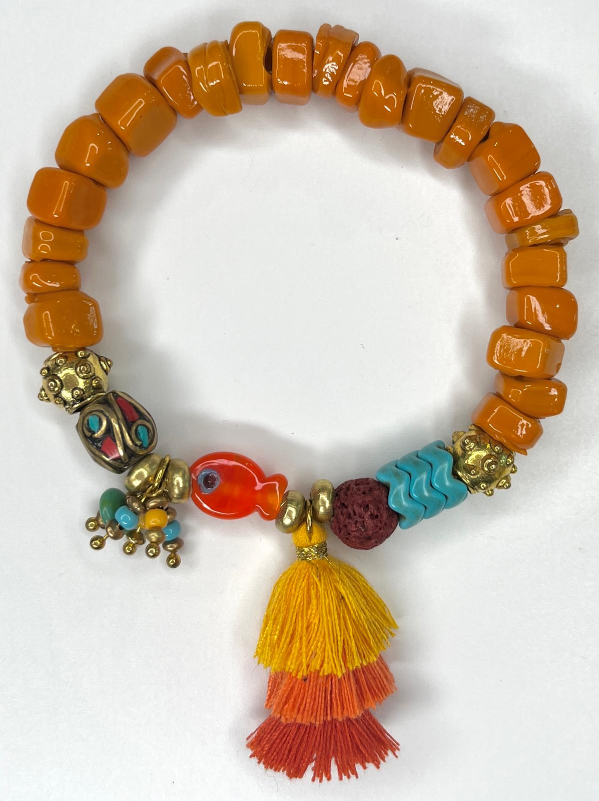 Handgefertigtes Armband aus Glasperlen