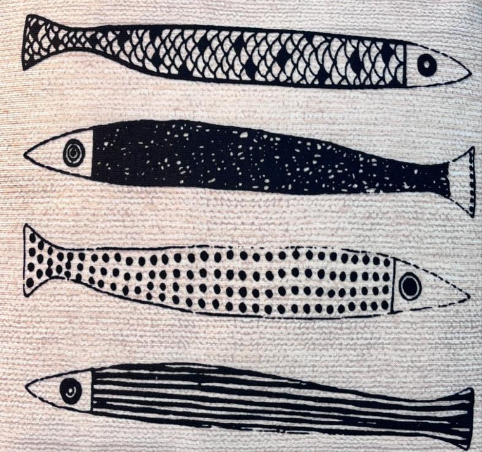 Schwarze Fische Kissen