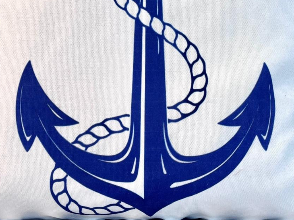 Anker-Kissen mit Seil Detail